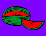 Coloring page Melon painted byMia