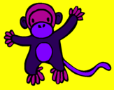 Coloring page Monkey painted byMegss