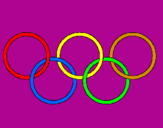 Coloring page Olympic rings painted byANNA