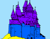 Coloring page Medieval castle painted byestefane