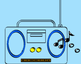 Coloring page Radio cassette 2 painted byapo
