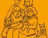 Coloring page Family  painted bypenguin