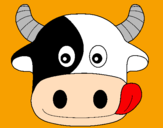 Coloring page Cow painted byamramr