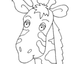 Coloring page Giraffe face painted bymoty