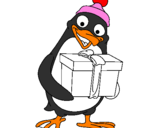 Coloring page Penguin painted byamramr