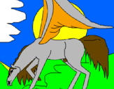 Coloring page Pegasus painted byrosa