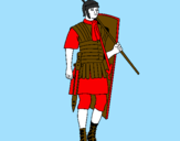 Coloring page Roman soldier painted byaiden
