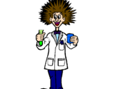 Coloring page Mad scientist painted byLetícia