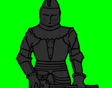 Coloring page Knight with mace painted byTaylor