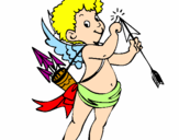 Coloring page Cupid painted byariel