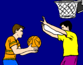 Coloring page Defending player painted bymica