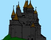 Coloring page Medieval castle painted byEdvin