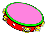 Coloring page Tambourine painted byVICTORIA 