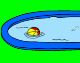 Coloring page Ball in a swimming pool painted byamramr