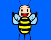 Coloring page Little bee painted byfiona