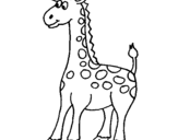 Coloring page Giraffe painted bymoty