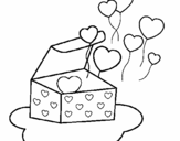 Coloring page Balloons painted byCaja de corazones