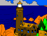 Coloring page Lighthouse painted byjessica