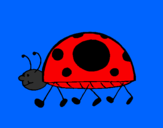 Coloring page Ladybird walking painted bylorenzo