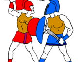 Coloring page Gladiator fight painted byaiden