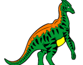 Coloring page Striped Parasaurolophus painted byjuacya