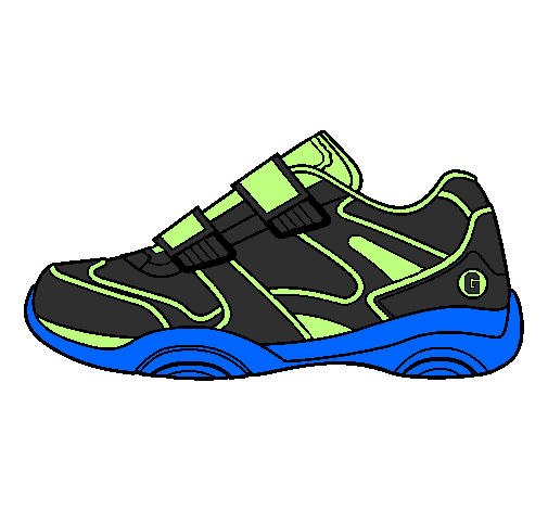 Coloring page Sneaker painted byjunior