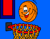 Coloring page Ball and basket painted byjessica