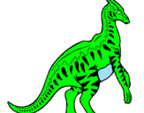 Coloring page Striped Parasaurolophus painted byamramr