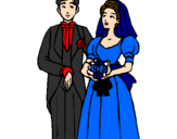 Coloring page The bride and groom III painted byjessica