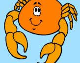 Coloring page Happy crab painted byamramr