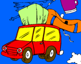 Coloring page Car with luggage painted bystefi