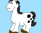 Coloring page Horse with spots painted byriziyos