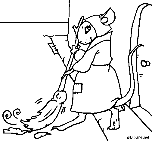 Coloring page The vain little mouse 1 painted by1