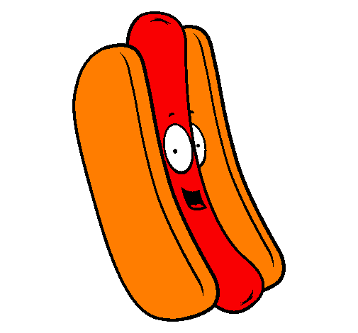 Coloring page Hot dog painted byhot dog