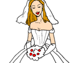Coloring page Bride painted bysopha
