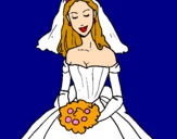 Coloring page Bride painted bymaiana