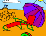 Coloring page Beach painted byAriana$