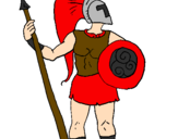 Coloring page Trojan warrior painted byaiden