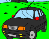 Coloring page Car on the road painted byales