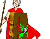 Coloring page Roman soldier II painted byaiden