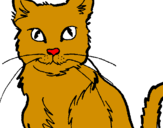 Coloring page Cat painted bysopha