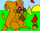 Coloring page Squirrel painted byAriana$