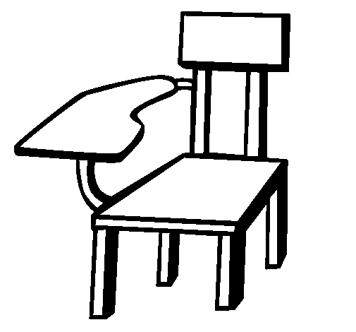 Coloring page School desk painted byERASER