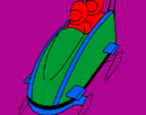 Coloring page Descent in modern bobsleigh painted by nate