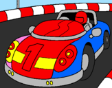 Coloring page Race car painted byales