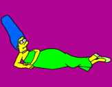 Coloring page Marge painted byAriana$