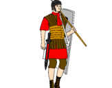 Coloring page Roman soldier painted bymatthew