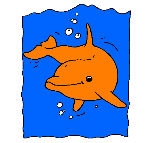 Coloring page Dolphin painted byjordi        