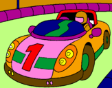 Coloring page Race car painted bystefi