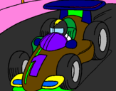 Coloring page Racing car painted byandrea